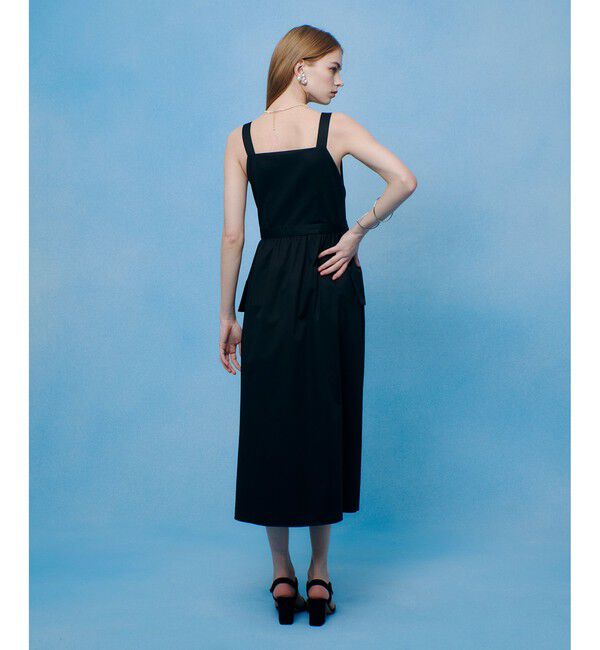 LOULOU WILLOUGHBY「コットンサテンエプロンワンピース」|ワンピース|