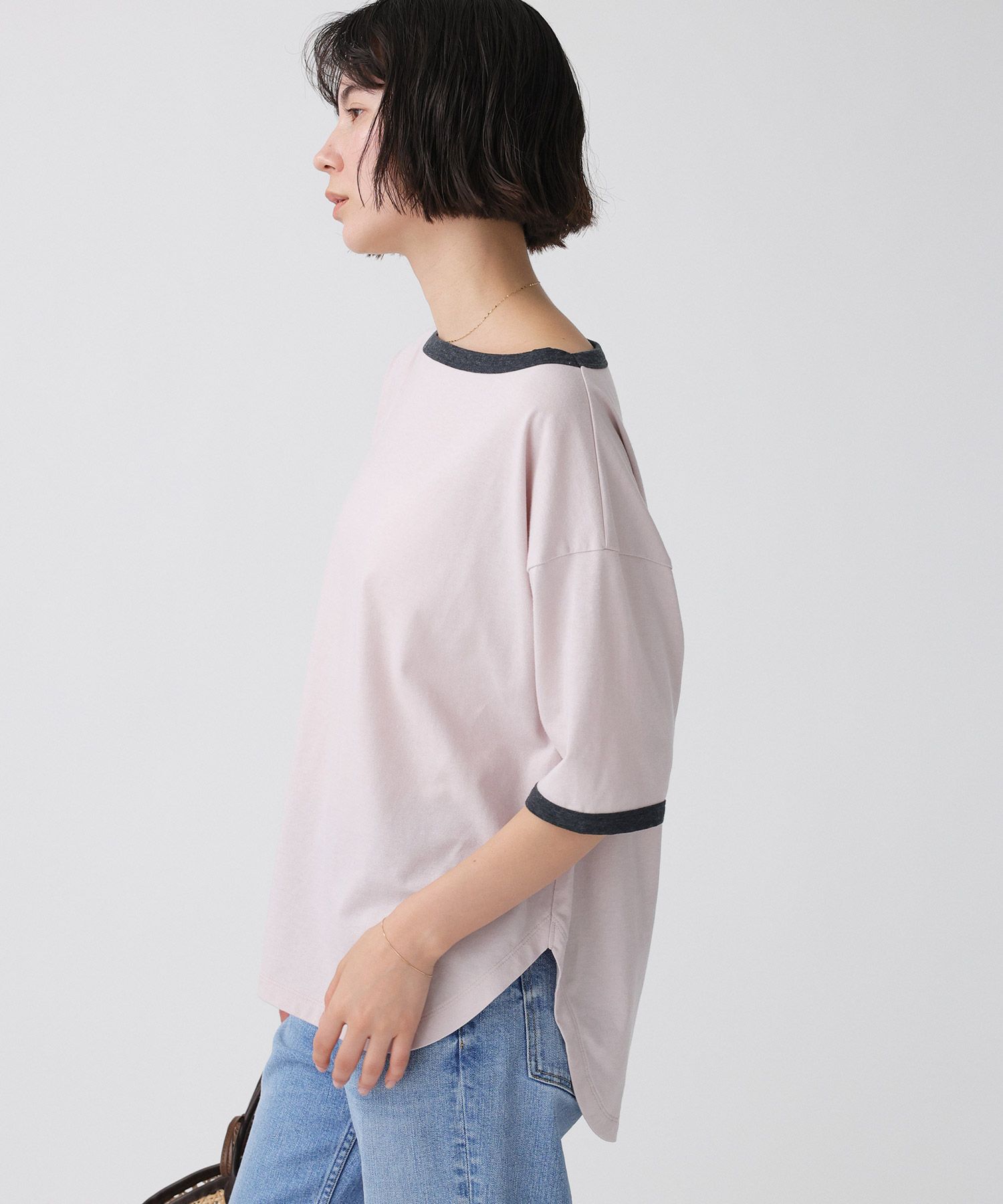 BABYLONE「バイカラーカットソー/マシンウォッシャブル」|Tシャツ・カットソー|