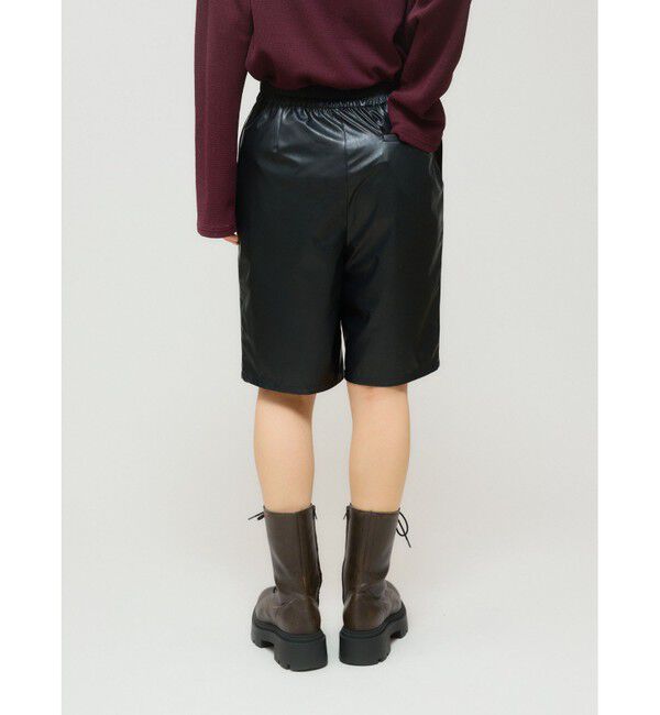 MIDIUMISOLID「MIDIUMISOLID for Ladies シンセティックレザーショートパンツ」|その他|