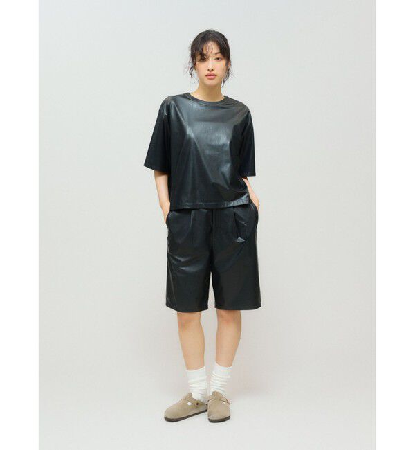 MIDIUMISOLID「MIDIUMISOLID for Ladies シンセティックレザーショートパンツ」|その他|