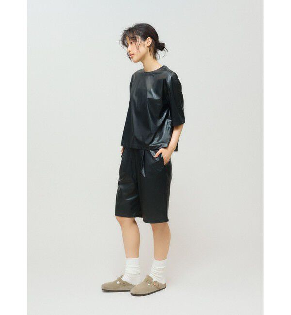 MIDIUMISOLID「MIDIUMISOLID for Ladies シンセティックレザーショートパンツ」|その他|