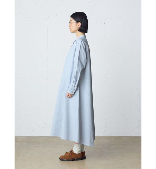 MidiUmi「MidiUmi Aラインバンドカラーシャツワンピース」|ワンピース|