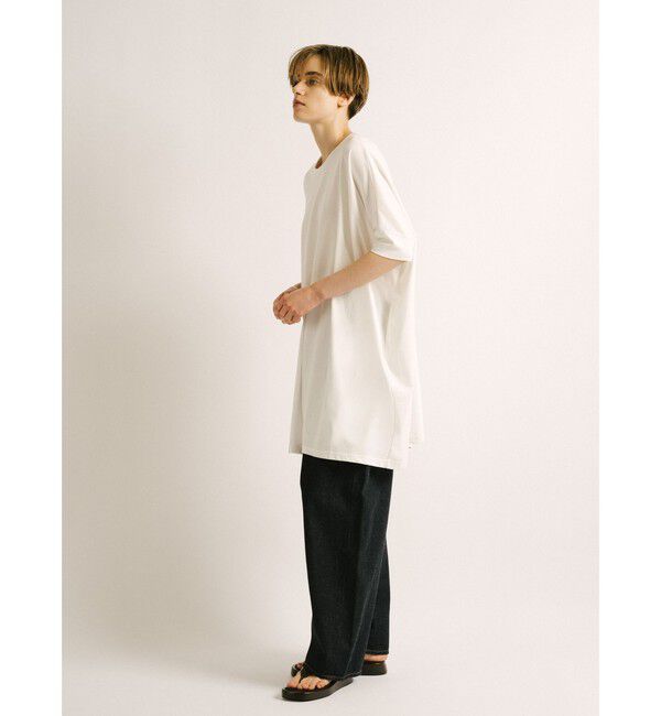 mizuiro ind「mizuiro ind ワイドクルーネックチュニック」|Tシャツ・カットソー|