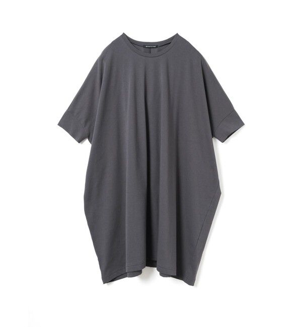 mizuiro ind「mizuiro ind ワイドクルーネックチュニック」|Tシャツ・カットソー|ダークグレー