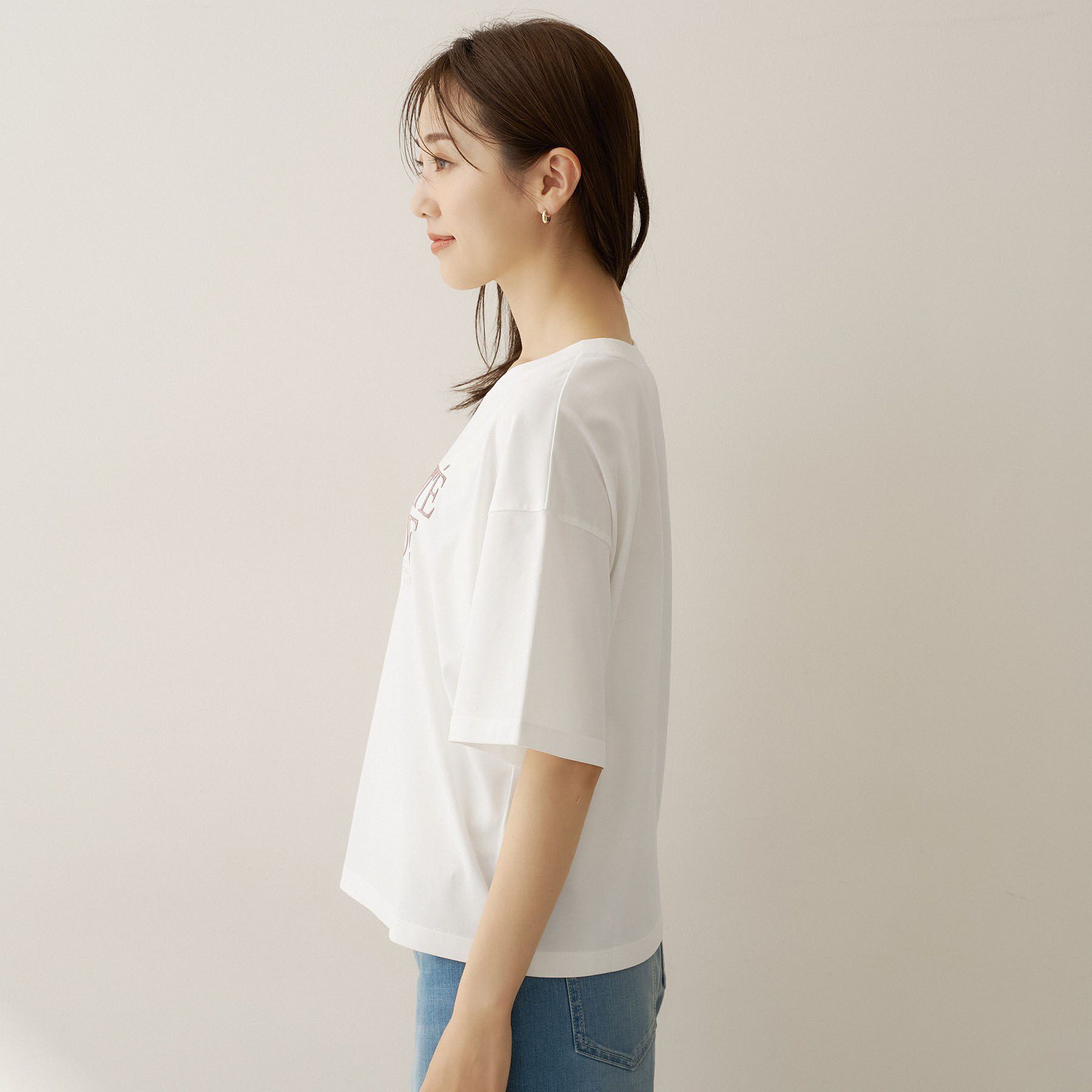 UNTITLED「ベロアプリントロゴT」|Tシャツ・カットソー|