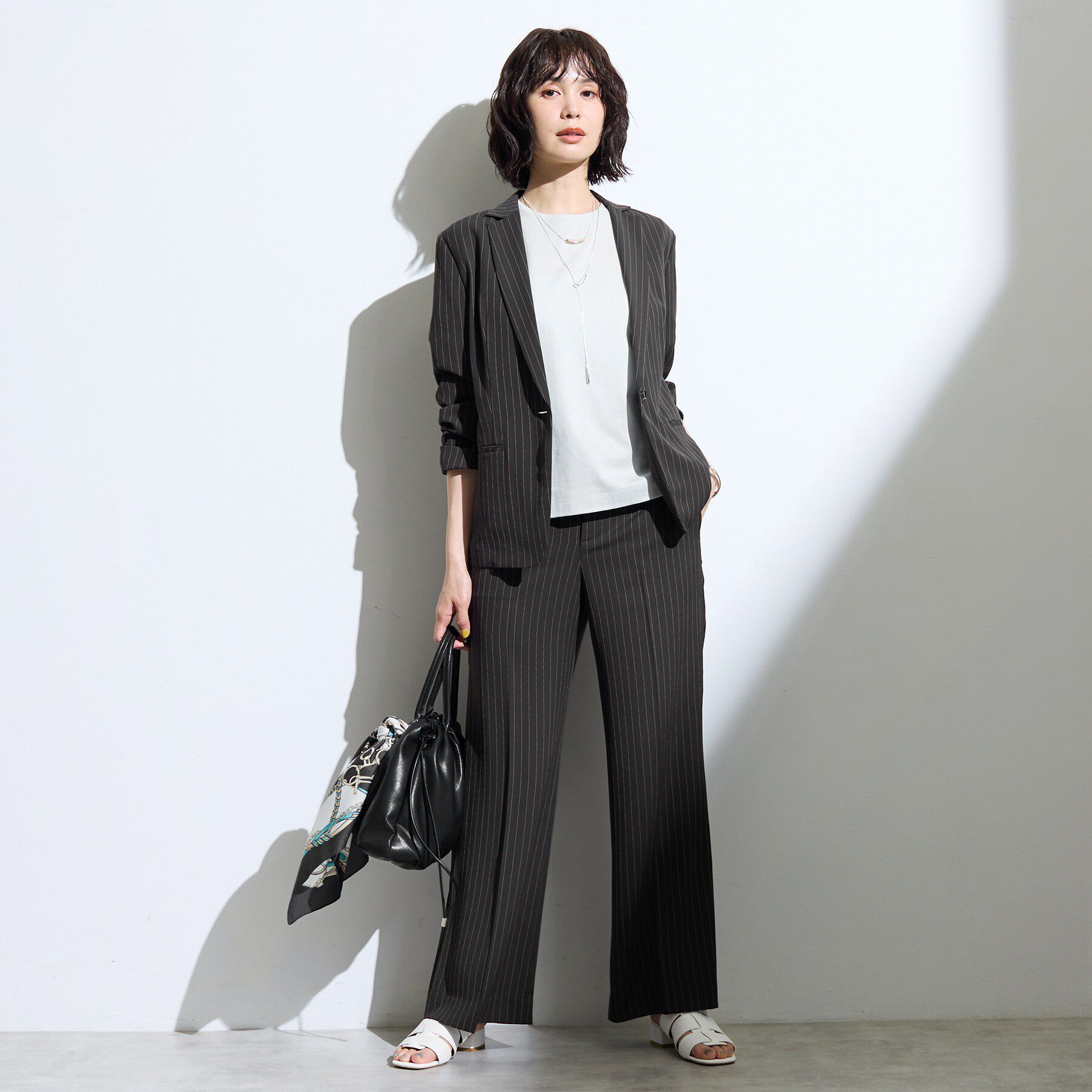 INDIVI「【新作登場！着る日傘】 ワイドストレートパンツ」|その他|