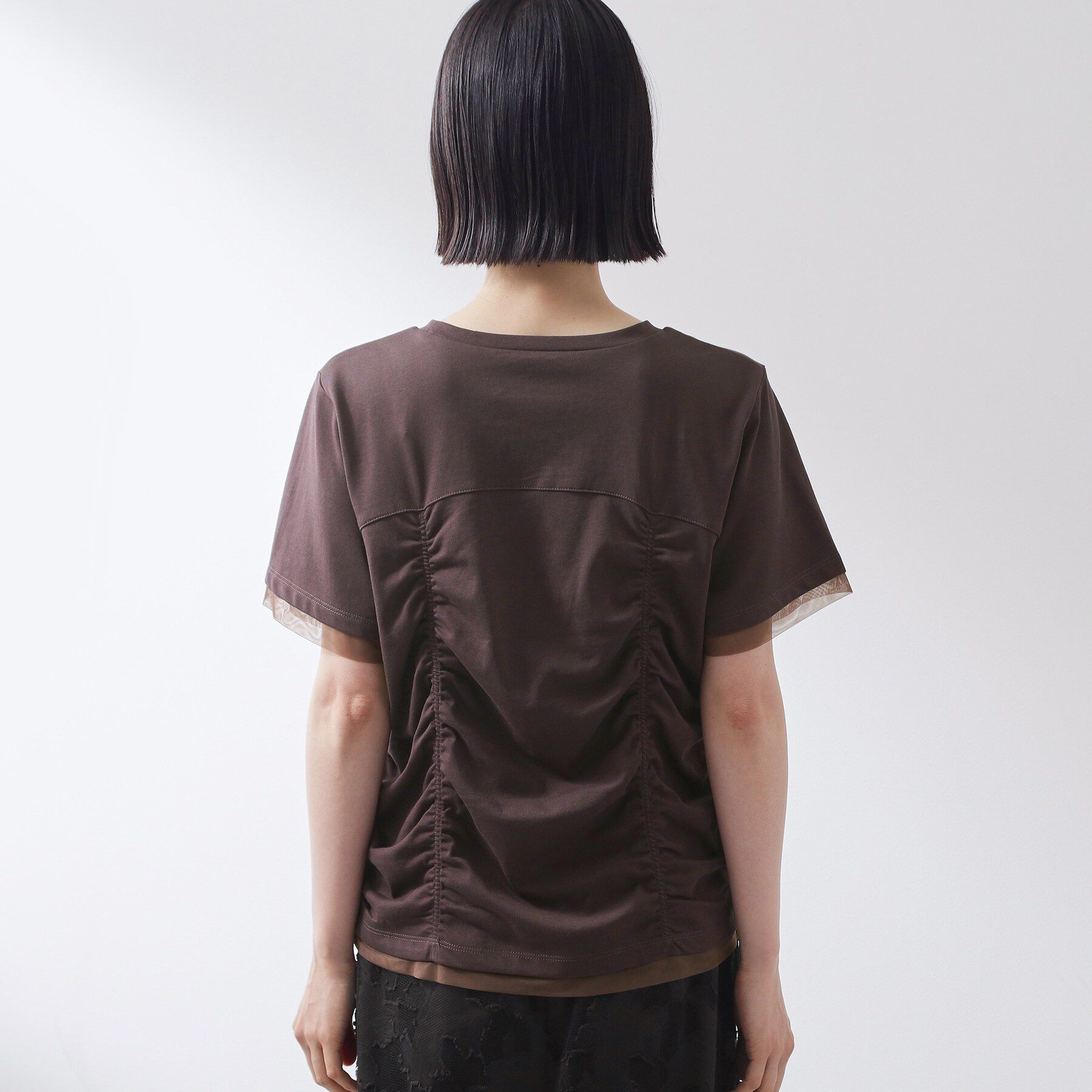 THE SHOP TK「【ひんやり】シャーリングデザインカットソー」|Tシャツ・カットソー|