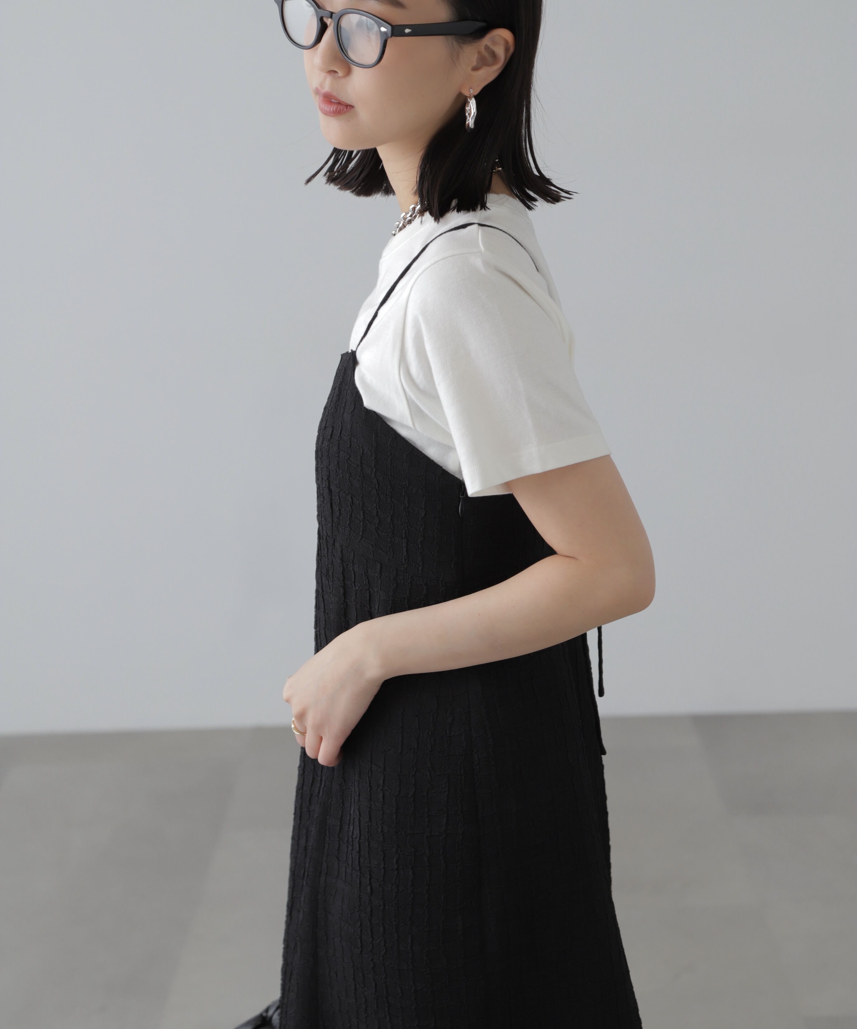 「ぽこぽこチェックマーメイドキャミワンピース」|ワンピース|