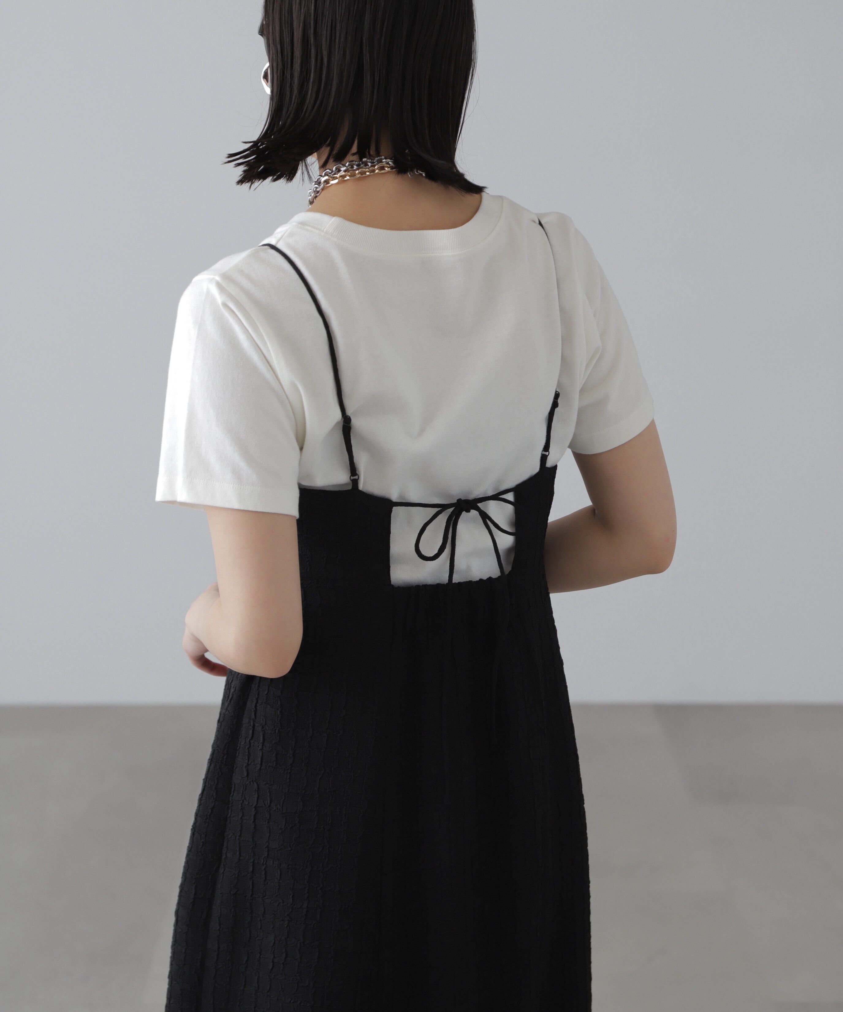 「ぽこぽこチェックマーメイドキャミワンピース」|ワンピース|