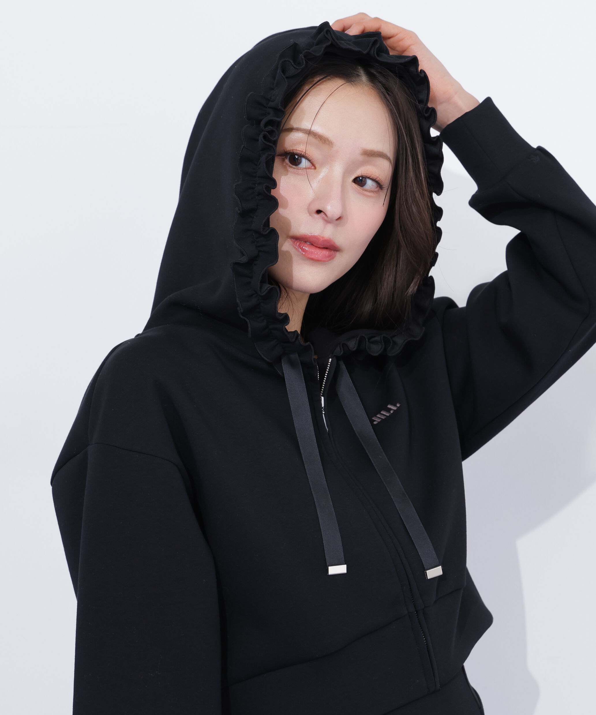 「ダイバーセットアップ　フリルパーカー」|Tシャツ・カットソー|