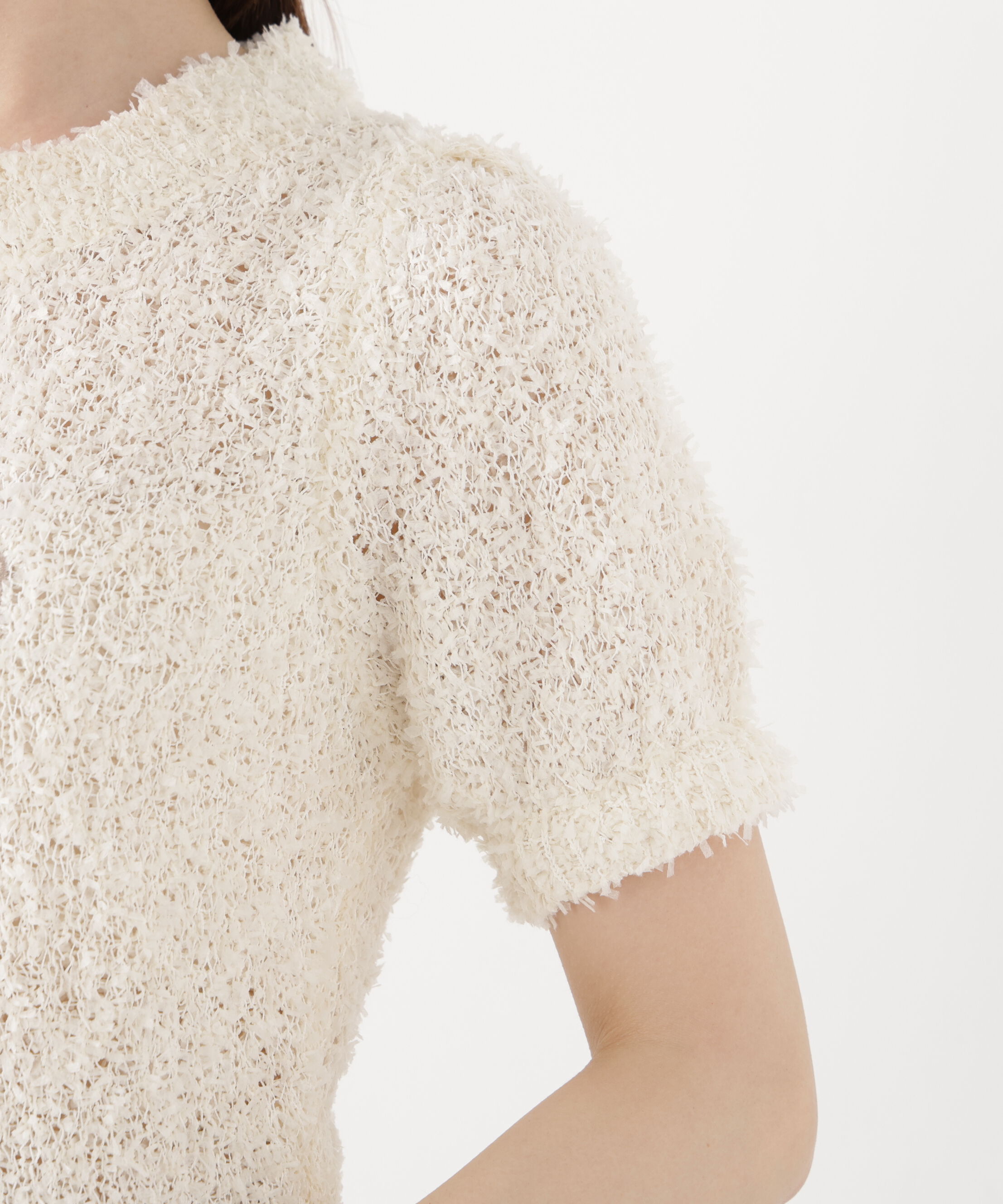 PROPORTION BODY DRESSING「＜EDIT COLOGNE＞テープヤーンコンパクトニットトップス」|ニット・セーター|