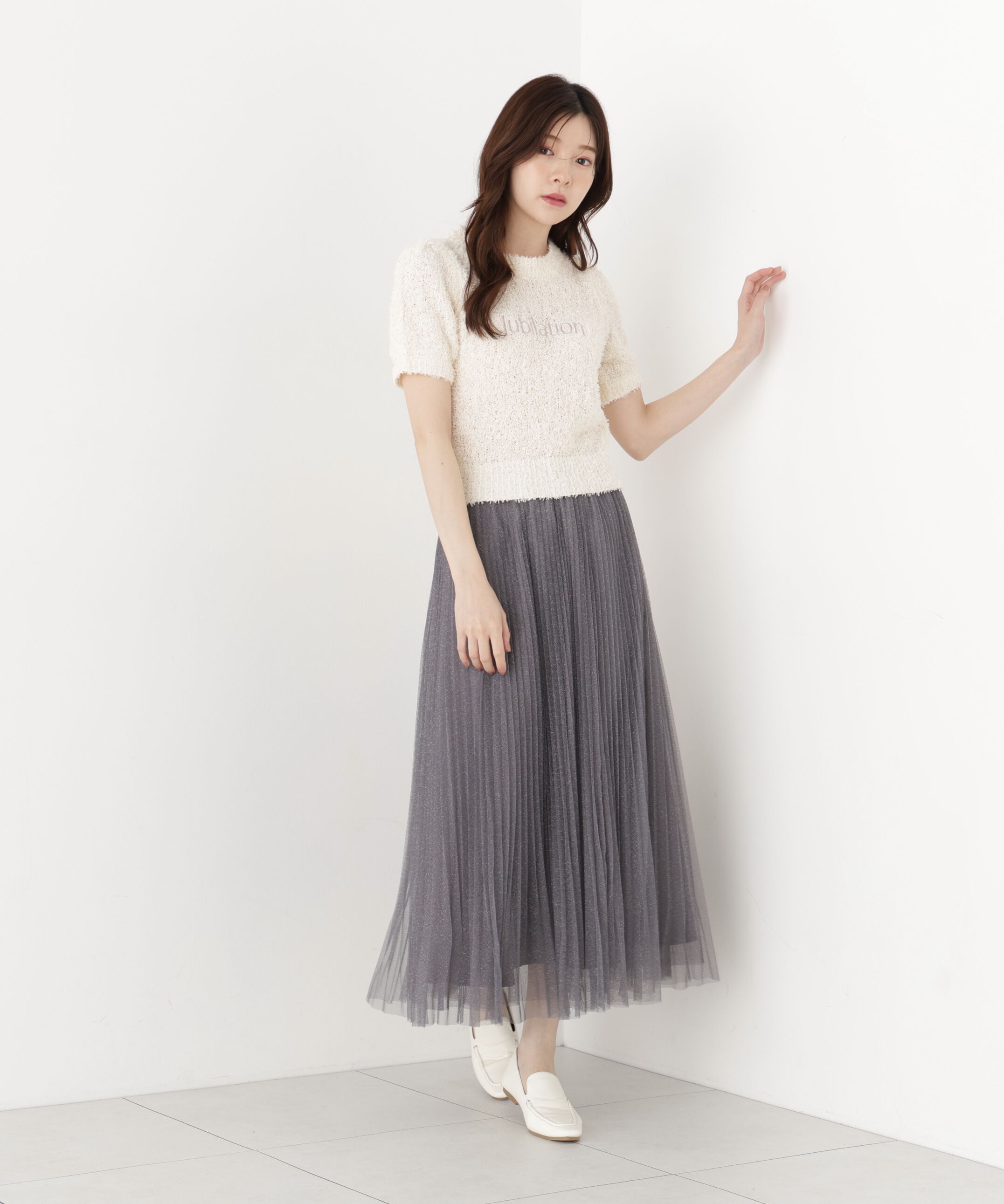 PROPORTION BODY DRESSING「＜EDIT COLOGNE＞テープヤーンコンパクトニットトップス」|ニット・セーター|