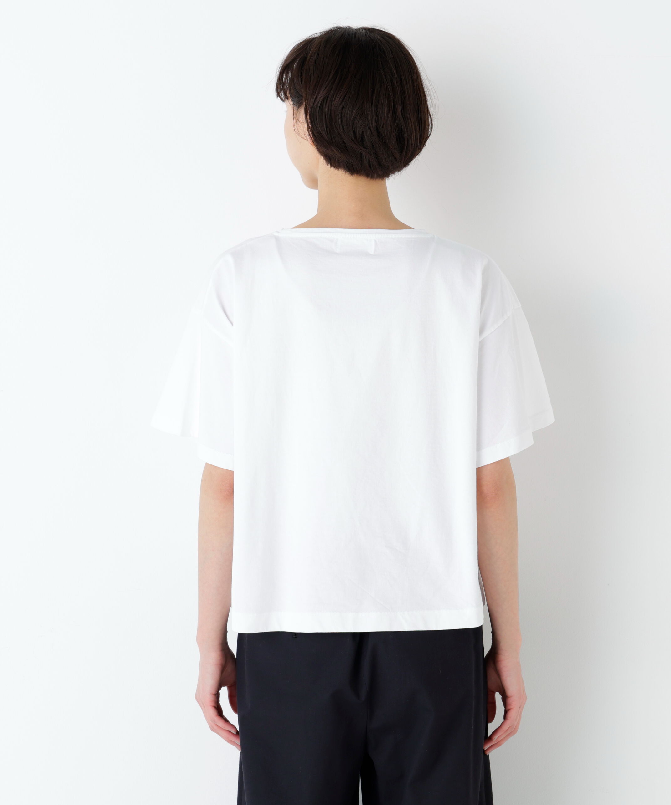  「《洗える》Bonjour刺繍モチーフＴシャツ」|Tシャツ・カットソー|