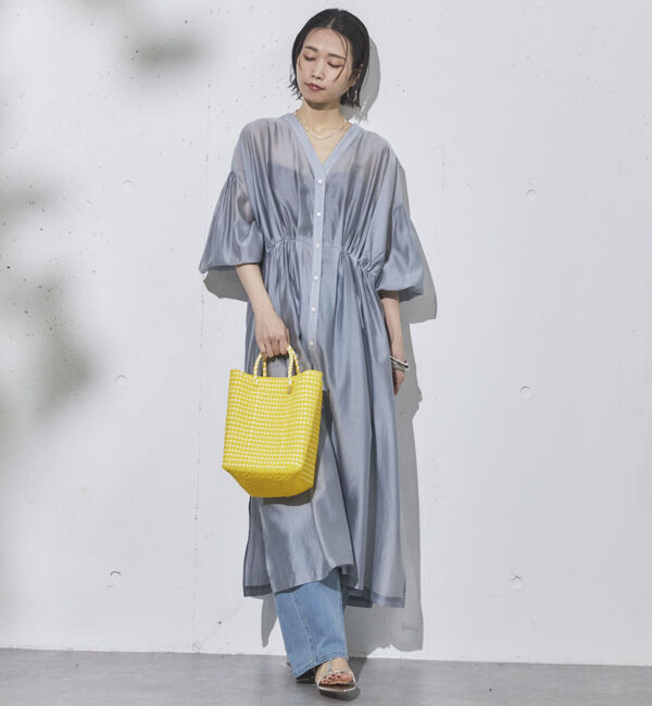 Doux archives「シアーギャザーシャツワンピース」|ワンピース|