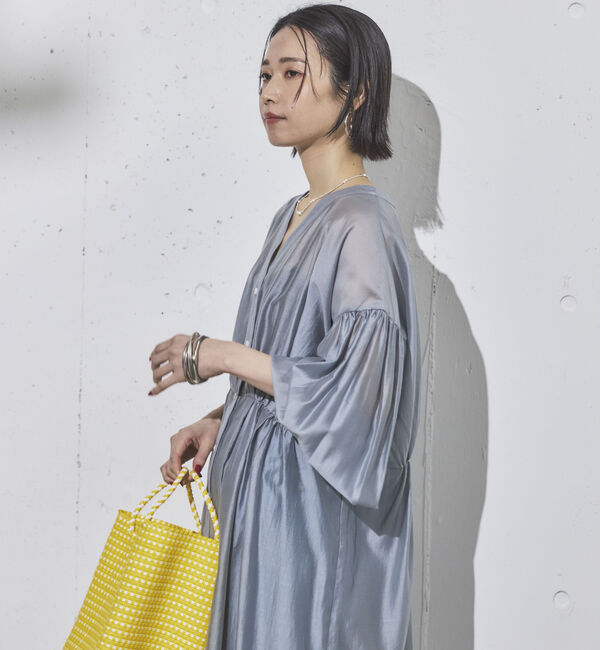 Doux archives「シアーギャザーシャツワンピース」|ワンピース|