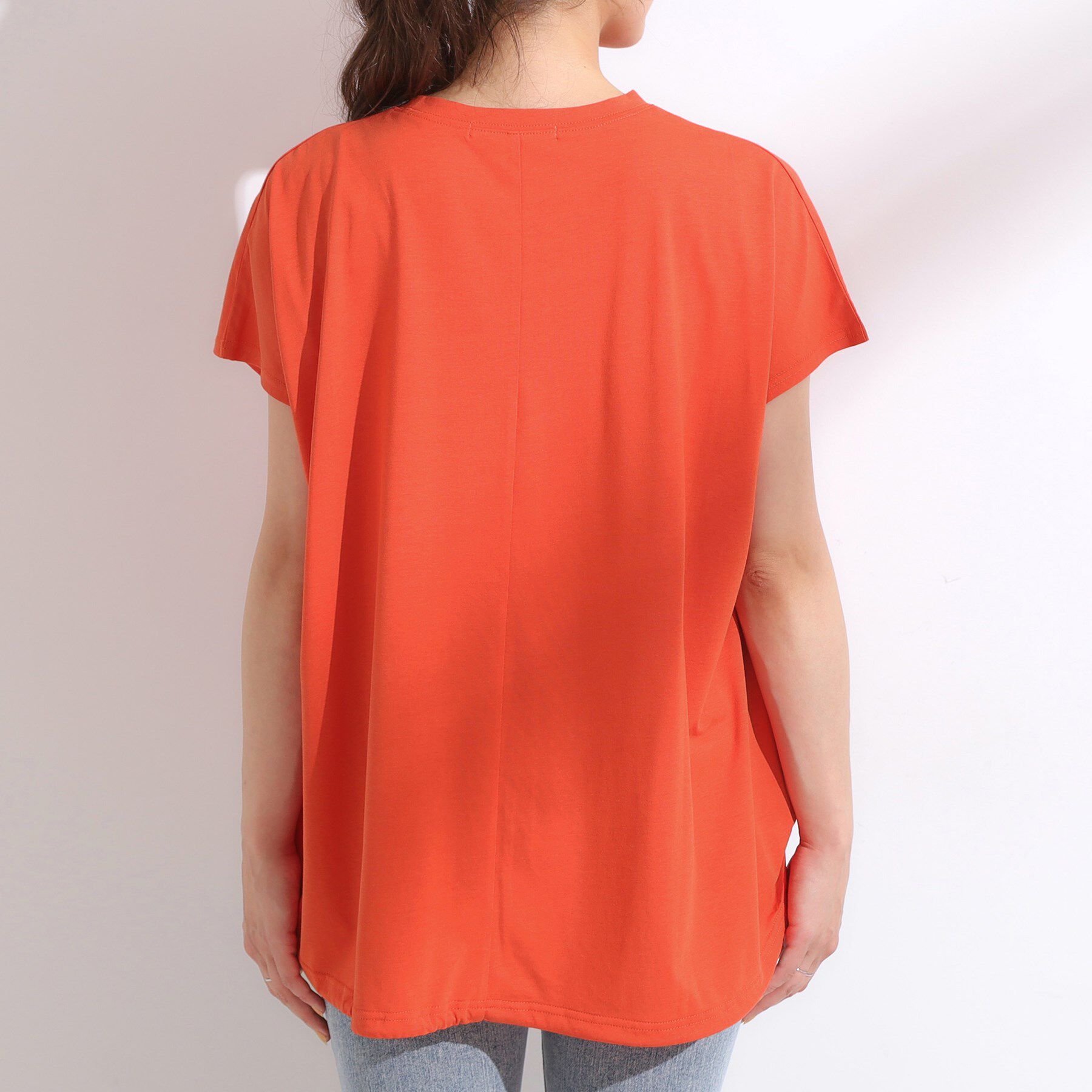 SHOO･LA･RUE「【ひんやり】裾が絞れる フレンチスリーブトップス」|Tシャツ・カットソー|