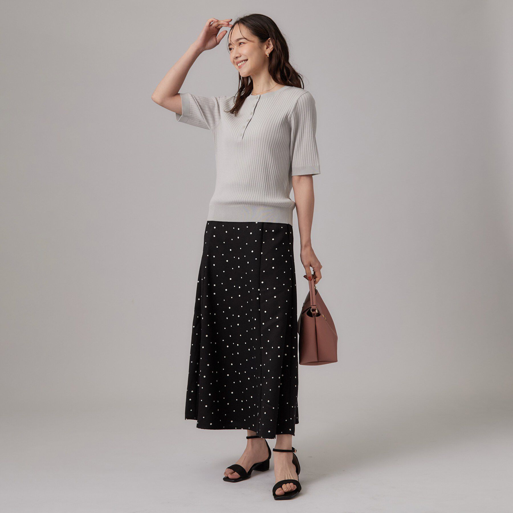 SHOO･LA･RUE「ヘンリーネックリブニット」|ニット・セーター|