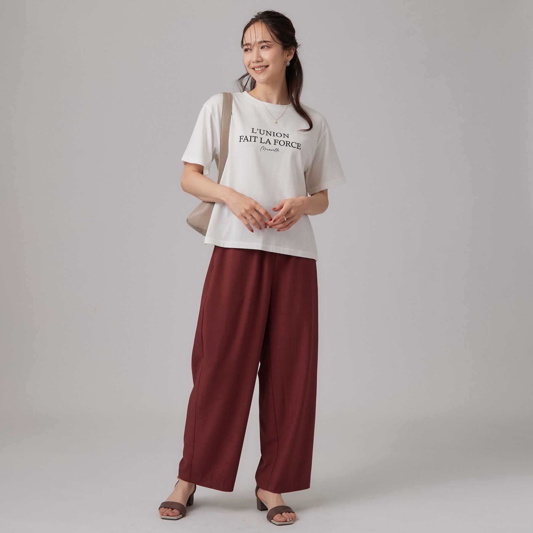 SHOO･LA･RUE「【2点セット】クロシェベスト+ロゴTセット」|Tシャツ・カットソー|
