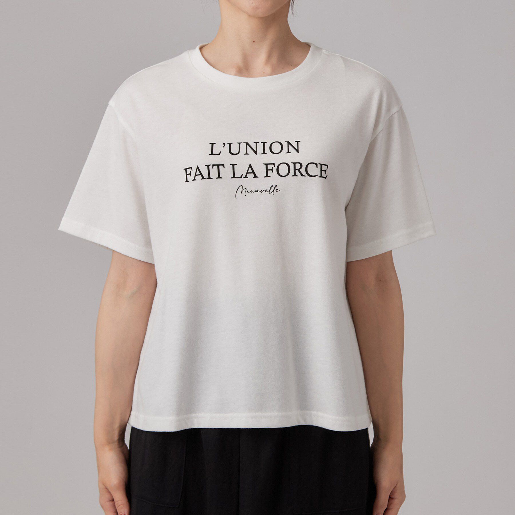 SHOO･LA･RUE「【2点セット】クロシェベスト+ロゴTセット」|Tシャツ・カットソー|