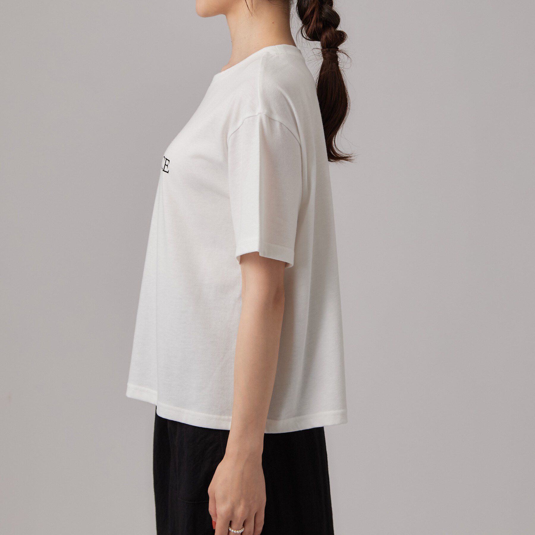 SHOO･LA･RUE「【2点セット】クロシェベスト+ロゴTセット」|Tシャツ・カットソー|