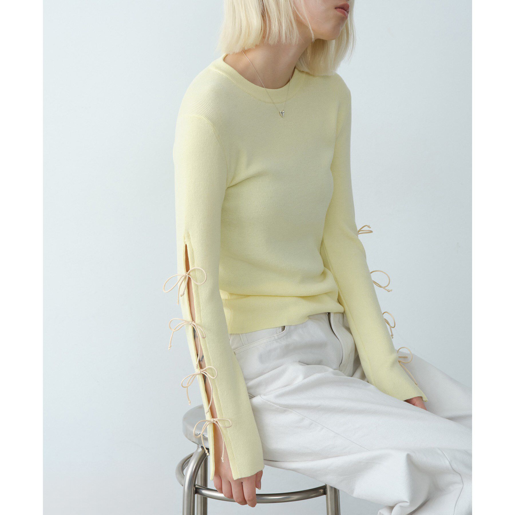 CODE A「ribbon slit pullover」|ニット・セーター|