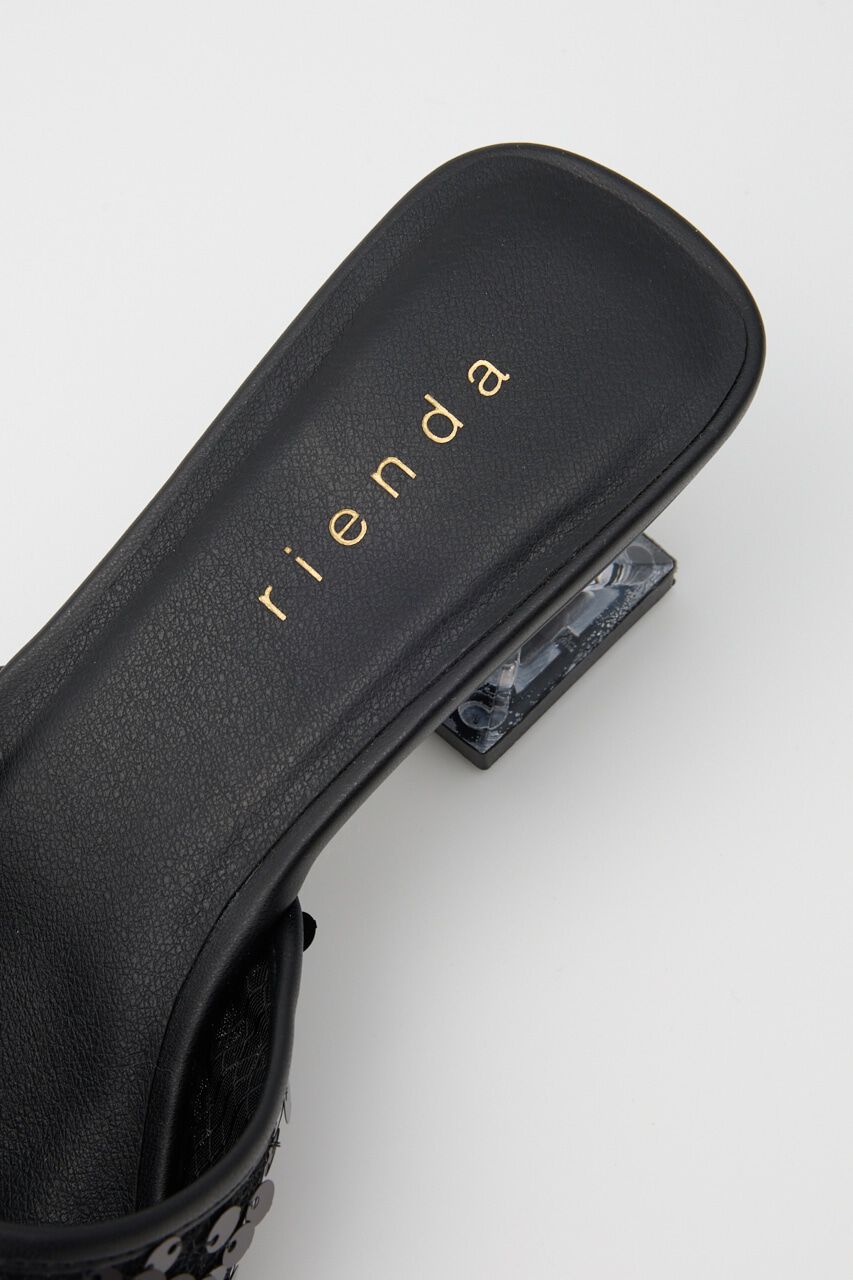 rienda「スパンコールミュール」|サンダル|