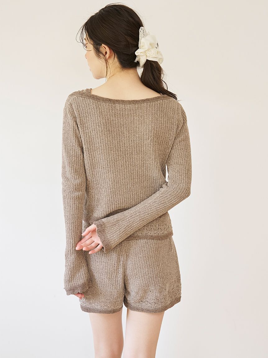 SNIDEL HOME「クロシェショートパンツ」|ルームウェア|