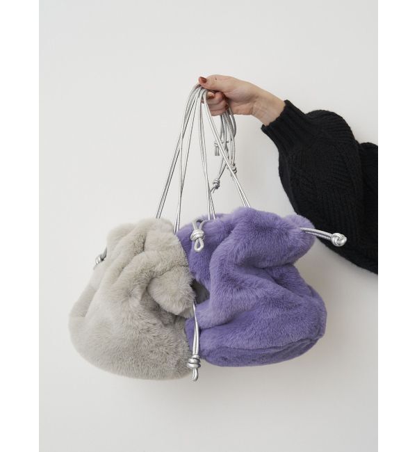 ELENDEEK「ECO FUR DRAWSTRING BAG」|ハンドバッグ|
