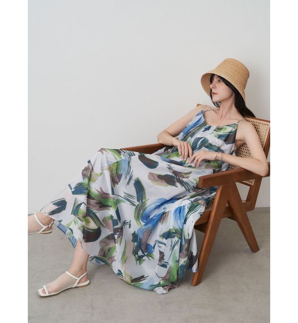 ELENDEEK「PAINTING PATTERN CAMI OP」|ワンピース|