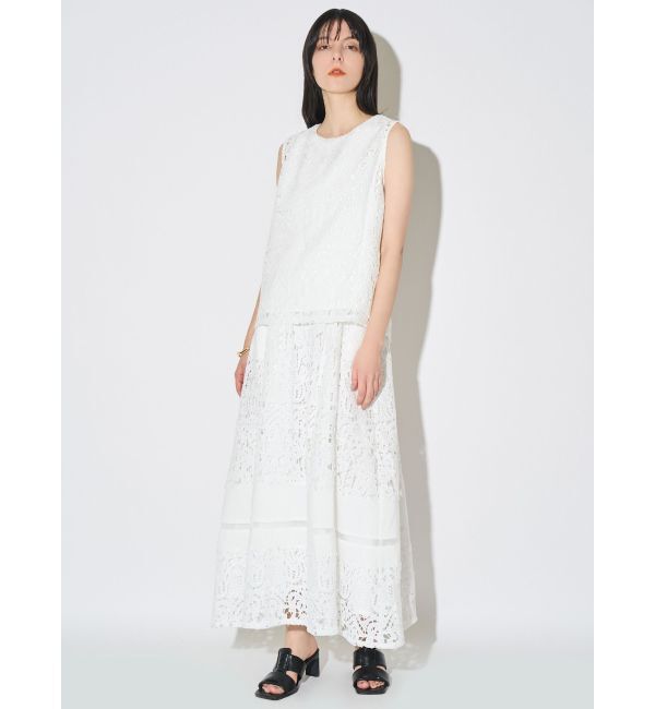 ELENDEEK「LACE LAYERED OP」|ワンピース|