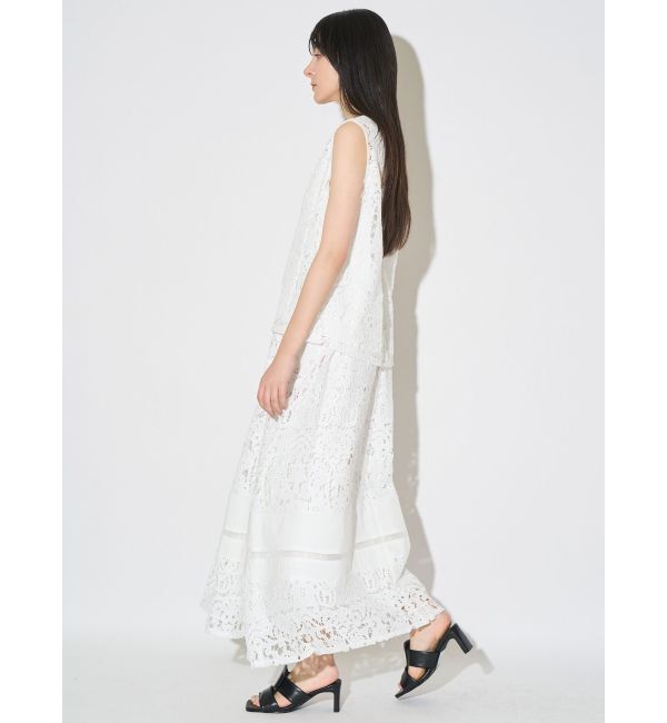 ELENDEEK「LACE LAYERED OP」|ワンピース|