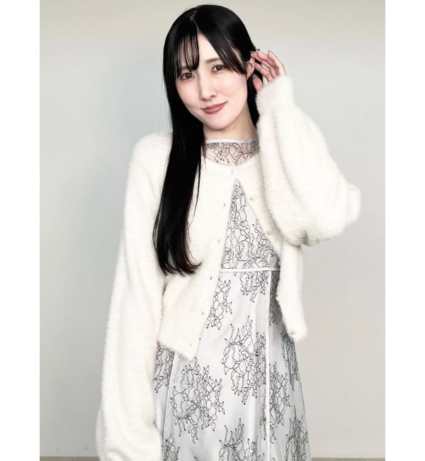 MERCURYDUO「ミニシャギーコンパクトカーディガン」|カーディガン|