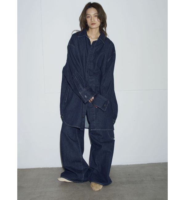 Ungrid「【Htage】ビッグシルエットデニムシャツ」|シャツ・ブラウス|