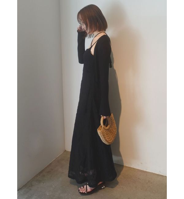 LAGUNAMOON「メッシュコンビニットドッキングワンピ-ス」|ワンピース|