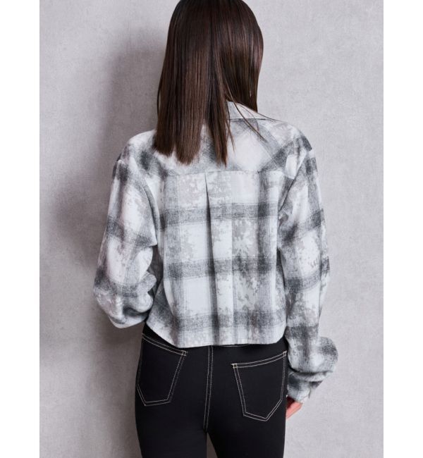 GYDA「ドロストショートGRUNGEチェックシャツ」|シャツ・ブラウス|