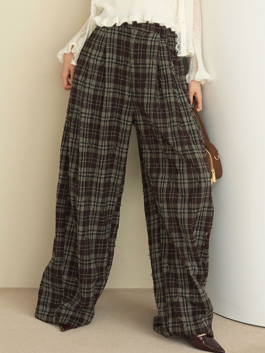 LILY BROWN「ワイドレッグタックパンツ」|その他|