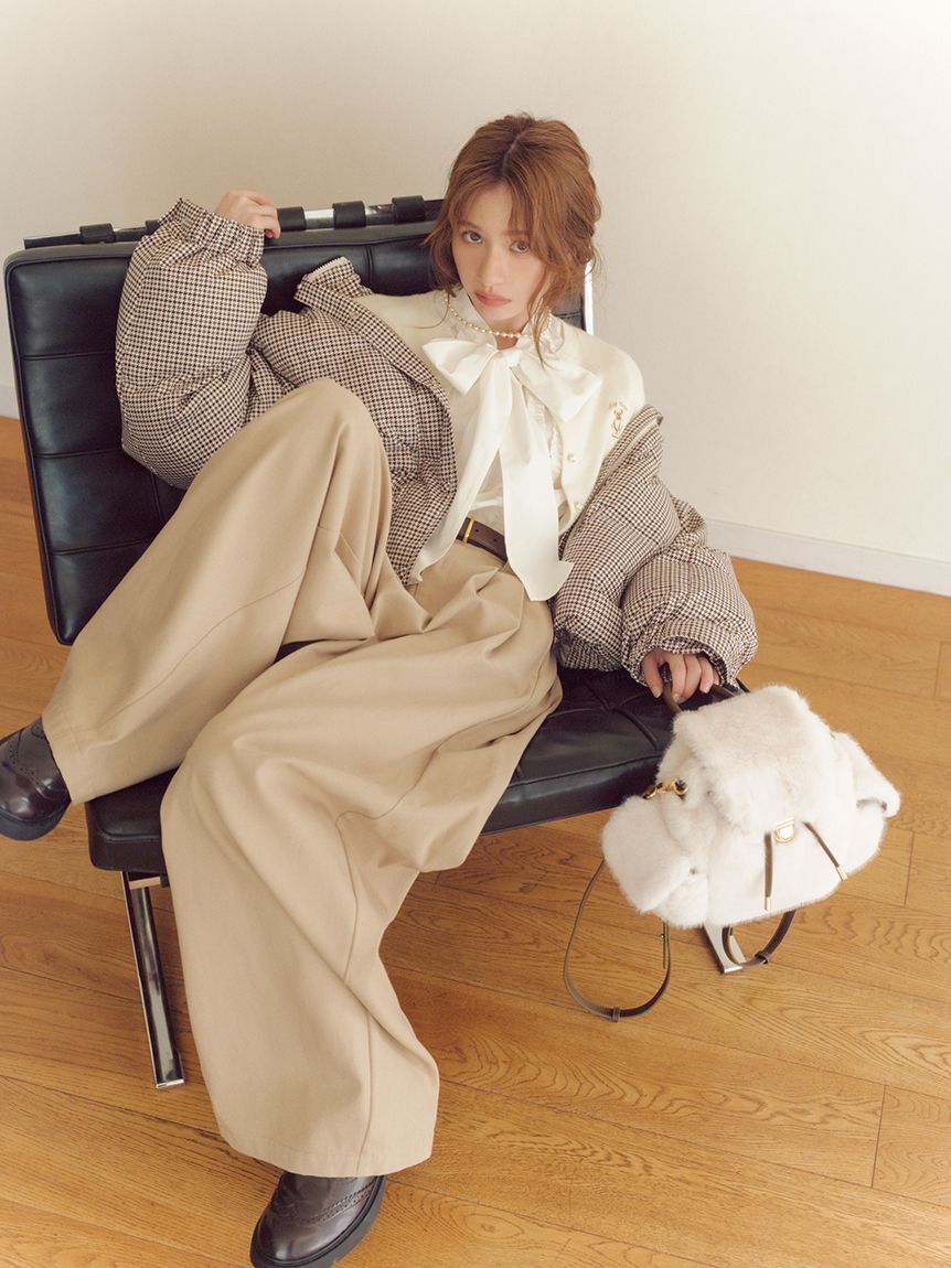 LILY BROWN「ワイドレッグタックパンツ」|その他|