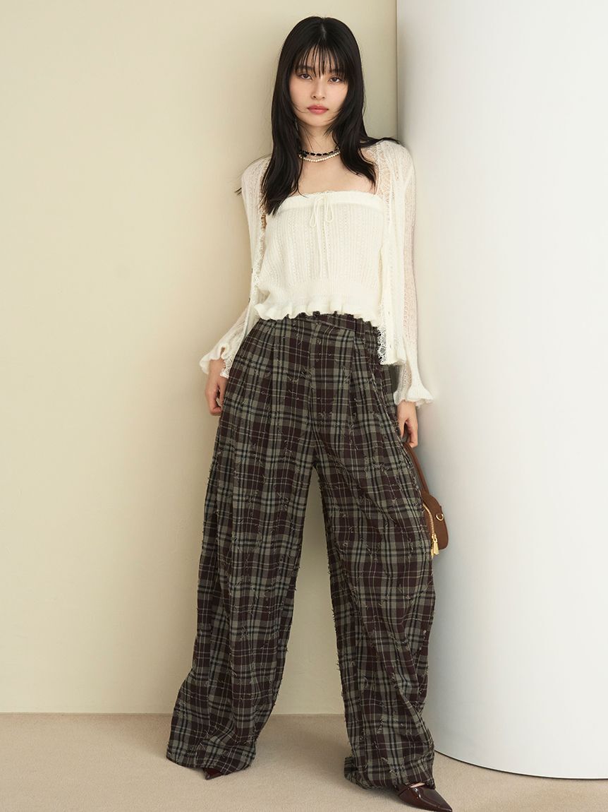 LILY BROWN「ワイドレッグタックパンツ」|その他|
