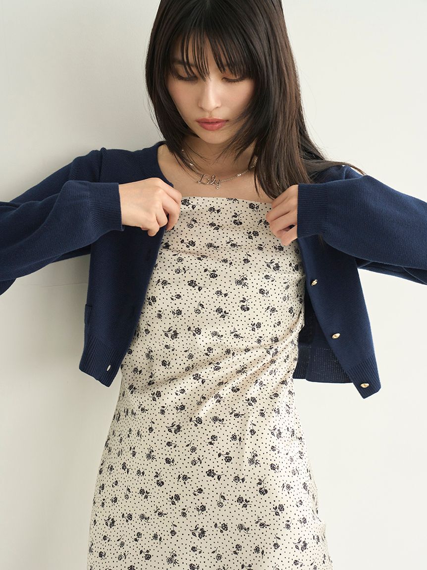 LILY BROWN「カーデセットプリントキャミワンピース」|ワンピース|