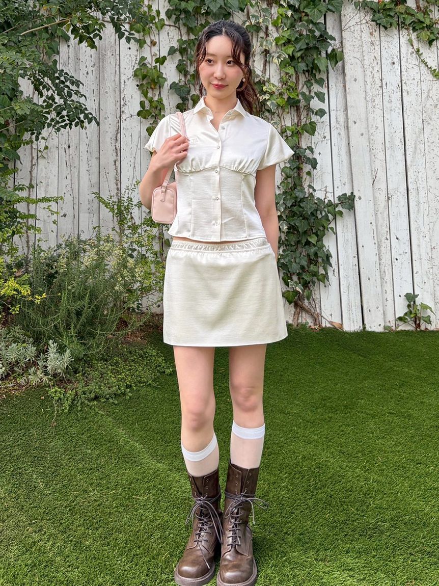 LILY BROWN「サテンミニスカショートパンツ」|その他|