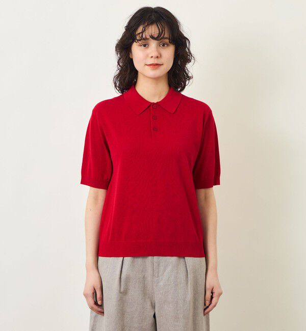 MACKINTOSH PHILOSOPHY「GREY LABEL リネンミックスポロニット」|ニット・セーター|