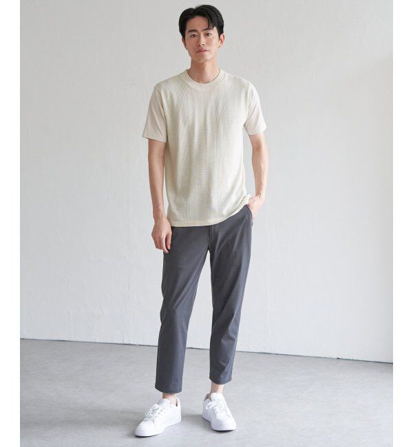 ikka「ニットドッキングTシャツ」|Tシャツ・カットソー|