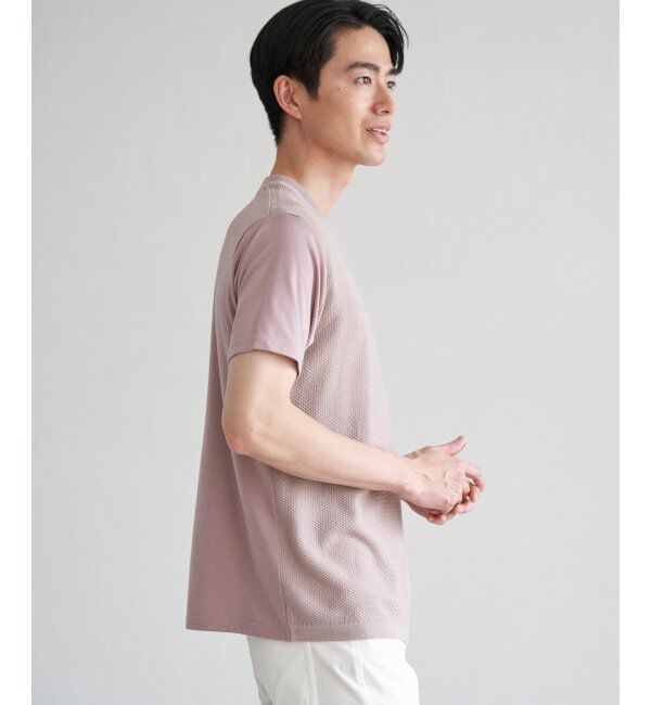 ikka「ニットドッキングTシャツ」|Tシャツ・カットソー|