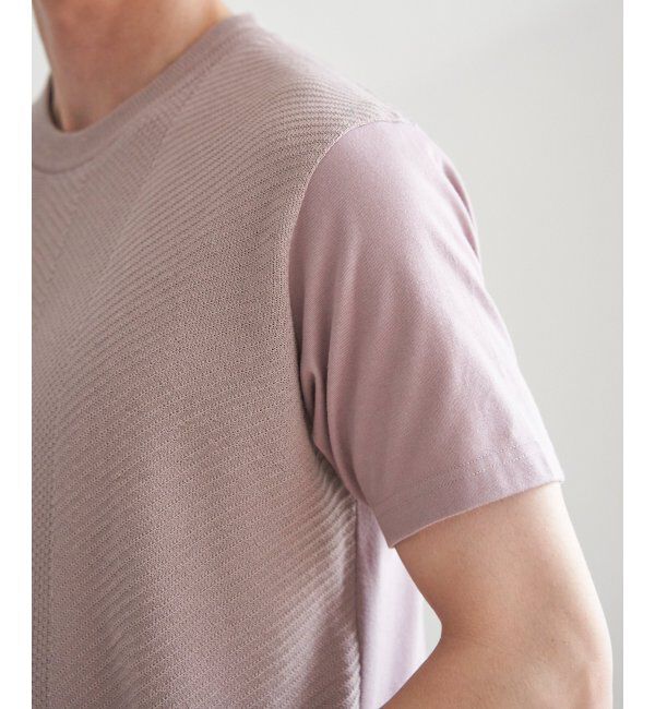 ikka「ニットドッキングTシャツ」|Tシャツ・カットソー|