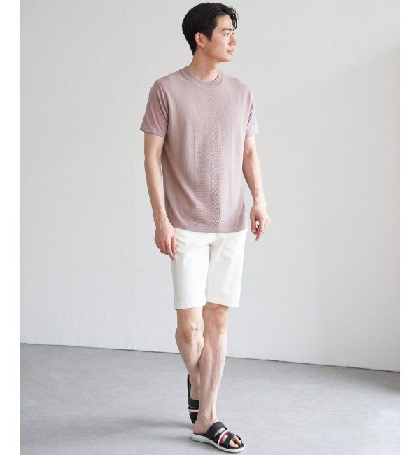 ikka「ニットドッキングTシャツ」|Tシャツ・カットソー|