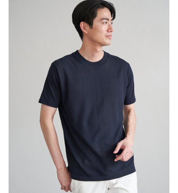 ikka「ニットドッキングTシャツ」|Tシャツ・カットソー|