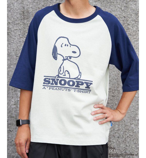 VENCE share style「PEANUTS ピーナッツ SNOOPY スヌーピー TP ビンテージラグランTシャツ」|Tシャツ・カットソー|