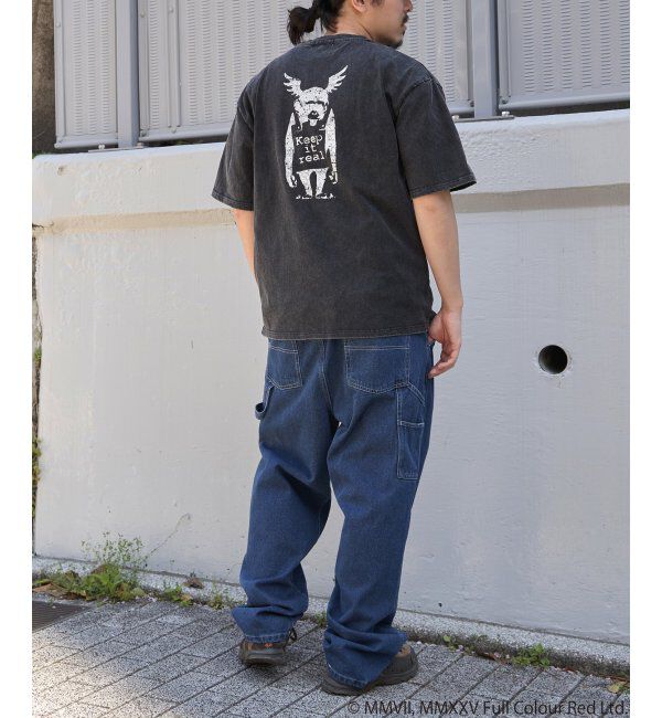 VENCE share style「Banksy バンクシー Keep it real スノーウォッシュTシャツ」|Tシャツ・カットソー|