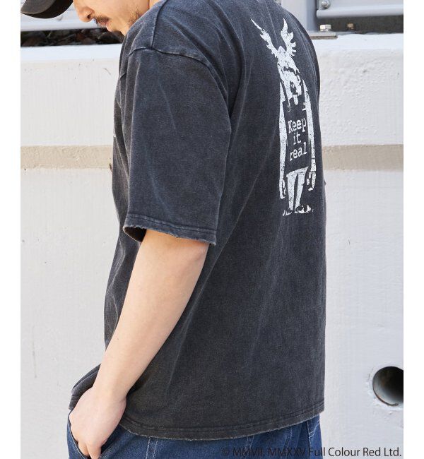VENCE share style「Banksy バンクシー Keep it real スノーウォッシュTシャツ」|Tシャツ・カットソー|