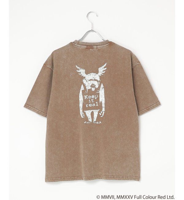 VENCE share style「Banksy バンクシー Keep it real スノーウォッシュTシャツ」|Tシャツ・カットソー|
